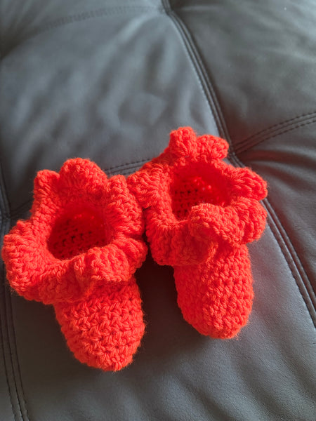 Orange Ruffle Footies