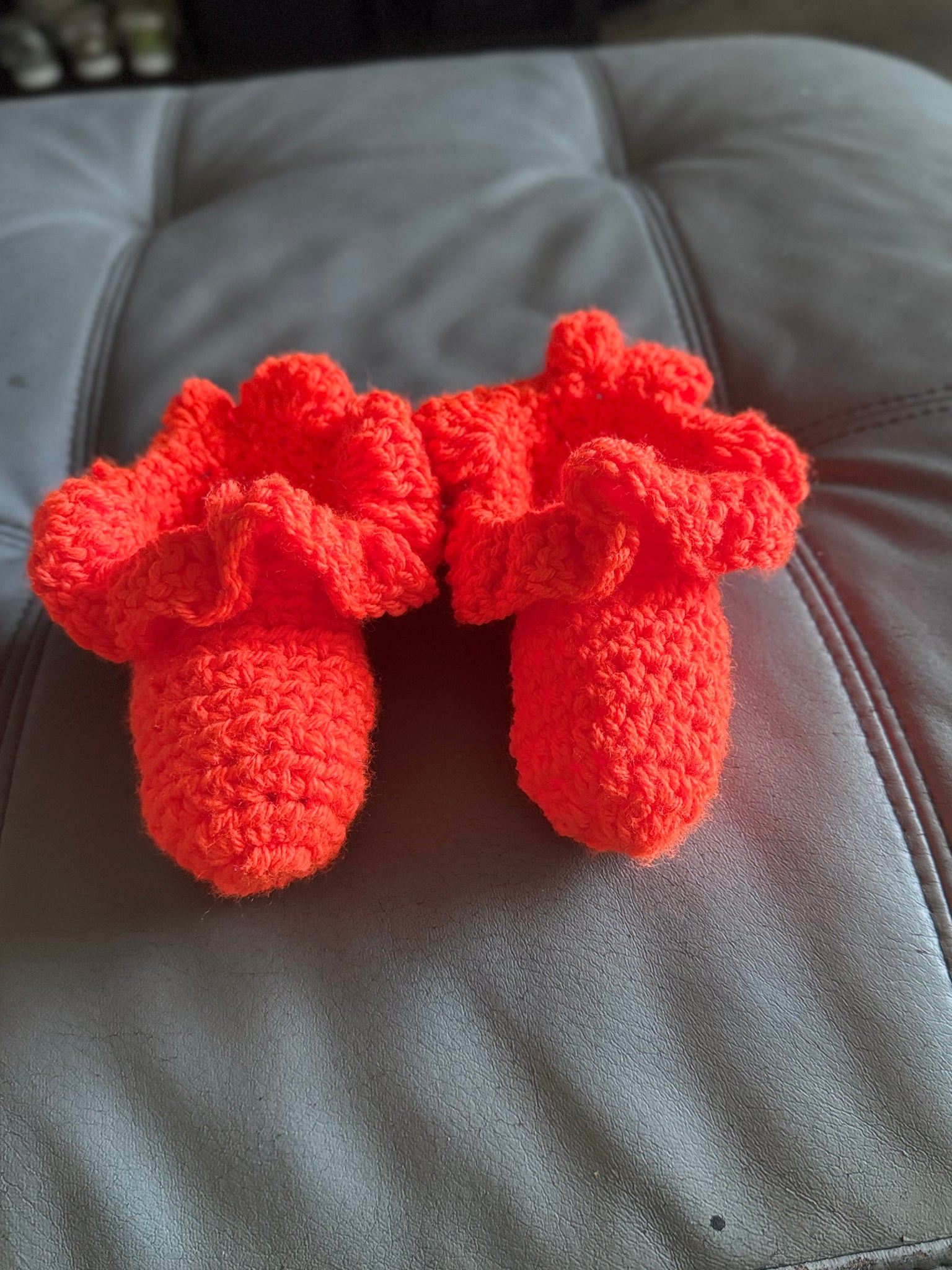 Orange Ruffle Footies