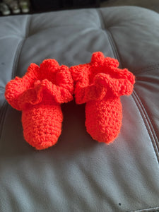 Orange Ruffle Footies