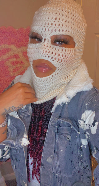 3-Hole Crochet Ski Mask